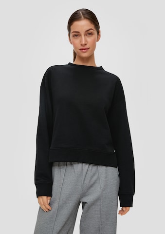 QS Sweatshirt i svart: framsida