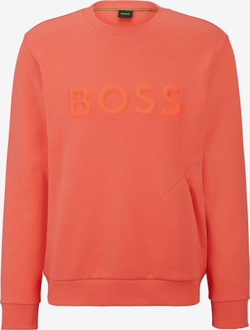 BOSS Sweatshirt ' Salbo ' in Orange: front