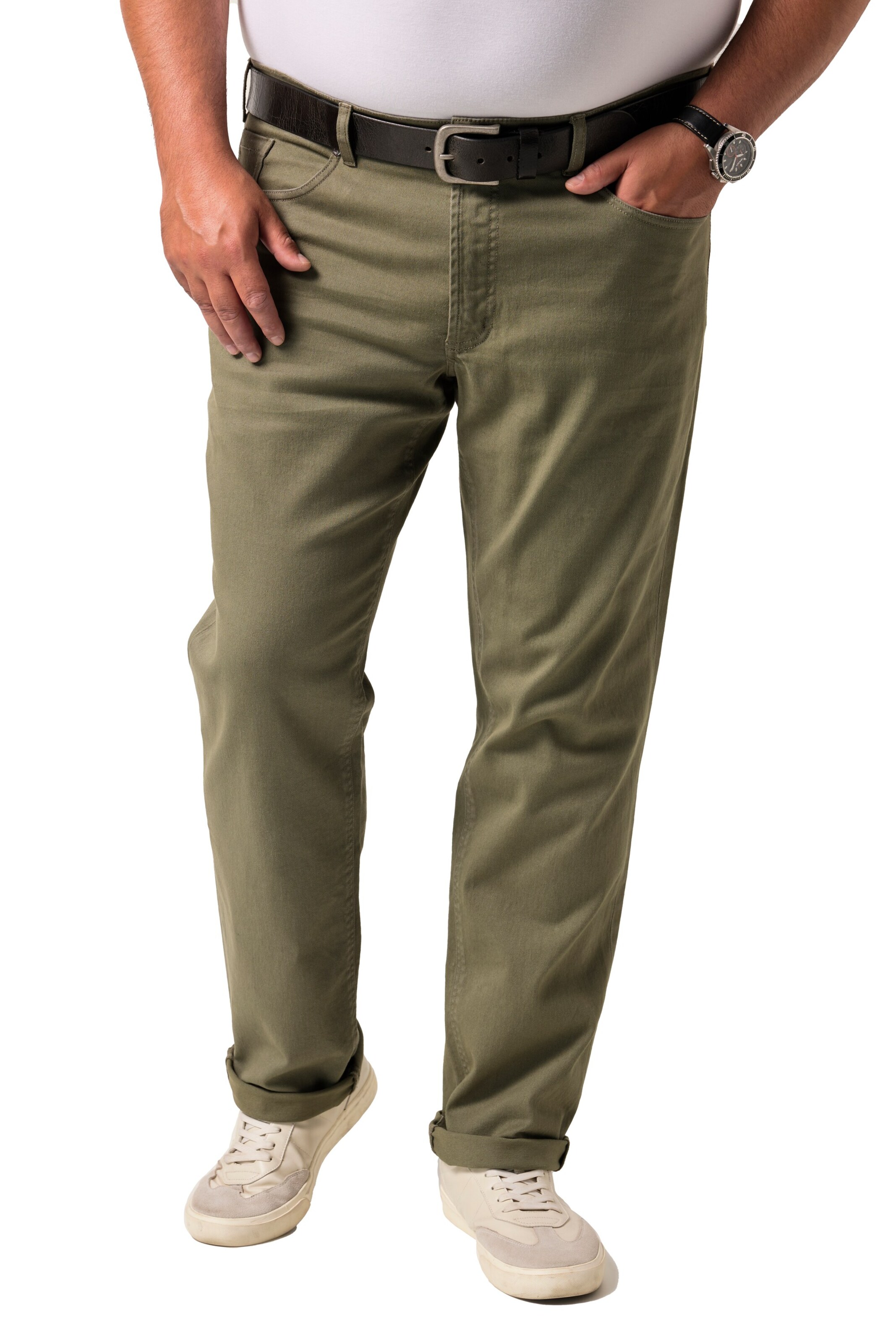 Men Plus Regular Jeans in Grün: Vorderseite