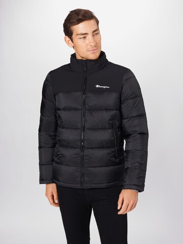 Champion Authentic Athletic Apparel - Ajuste regular Chaqueta de entretiempo en negro: frente