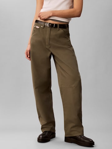 Calvin Klein Jeans Loosefit Παντελόνι cargo σε πράσινο: μπροστά