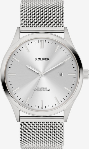 s.Oliver Analoguhr in Silber: Vorderseite