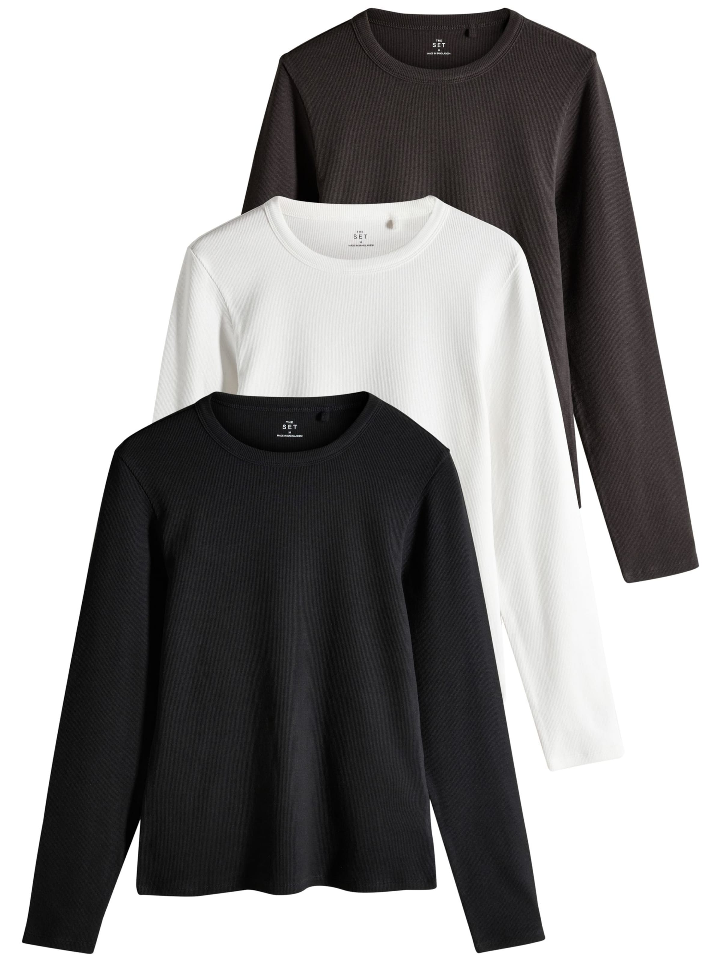 The Set Tričko - antracitová / čierna / biela, Produkt