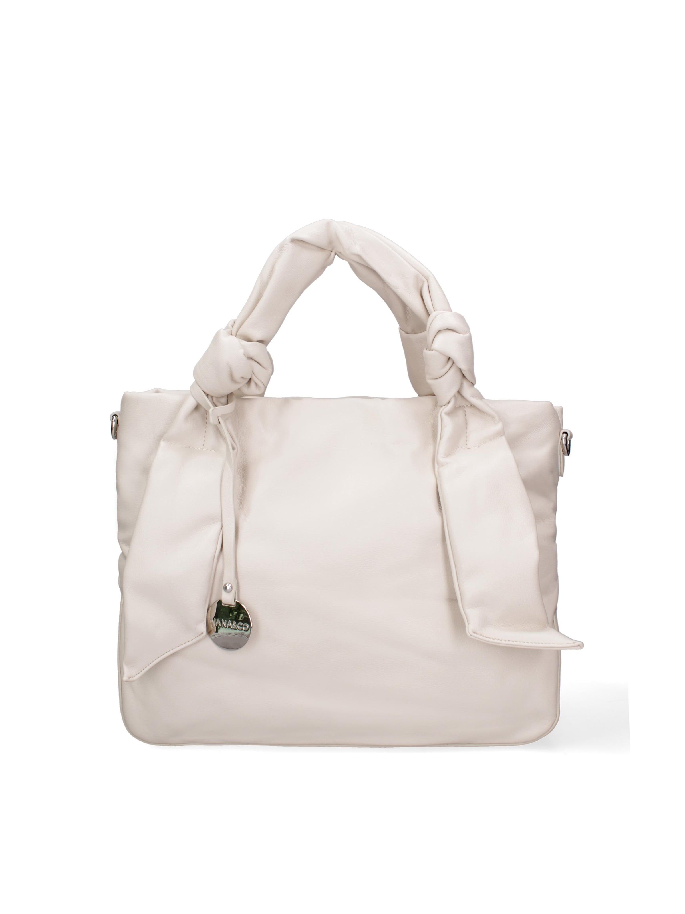 Shopper 'Borsa Shopper Donna Ecopelle con Zip e Tracolla Regolabile' di Diana&Co. in beige: frontale