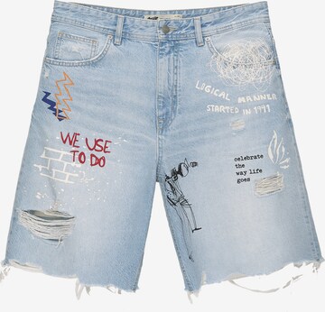 Pull&Bear Regular Shorts in Blau: predná strana