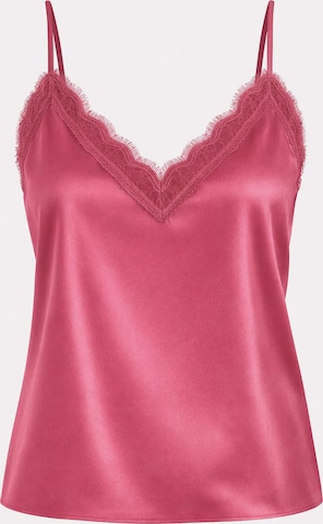 Worldclassca Top 'Spaghetti Lace Trim Top' in Pink: front
