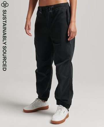 Superdry Tapered Cargo Pants 'Parachute' in Black