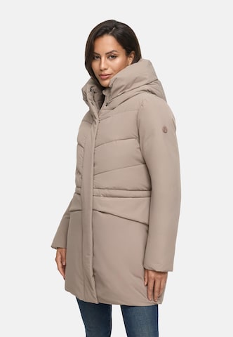 MARIKOO Wintermantel 'Delilah 16' in Beige: voorkant