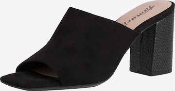 TAMARIS Mules 'Mule Heel' in Black: front