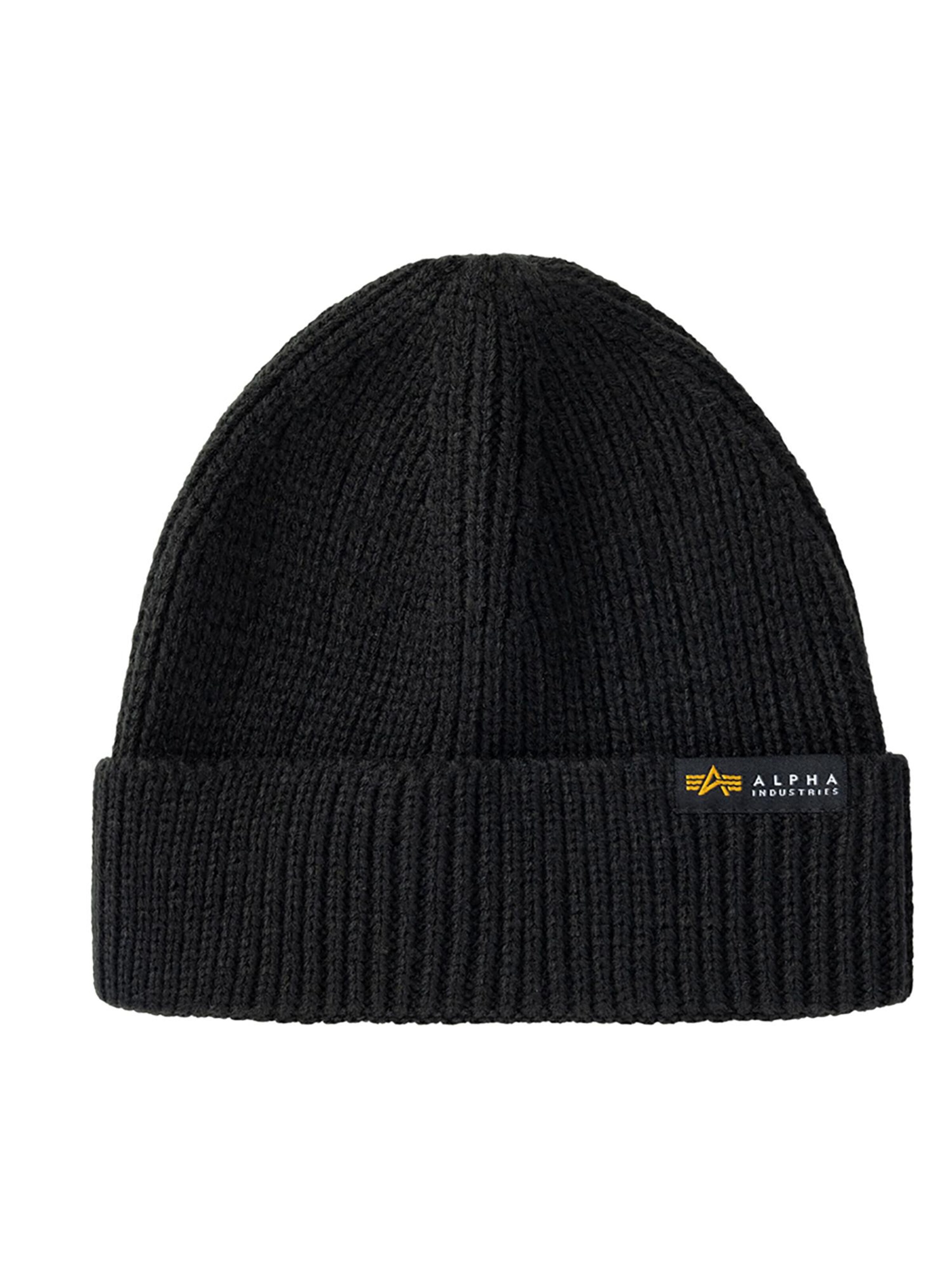 ALPHA INDUSTRIES Beanie 'Dockers' in Black: front