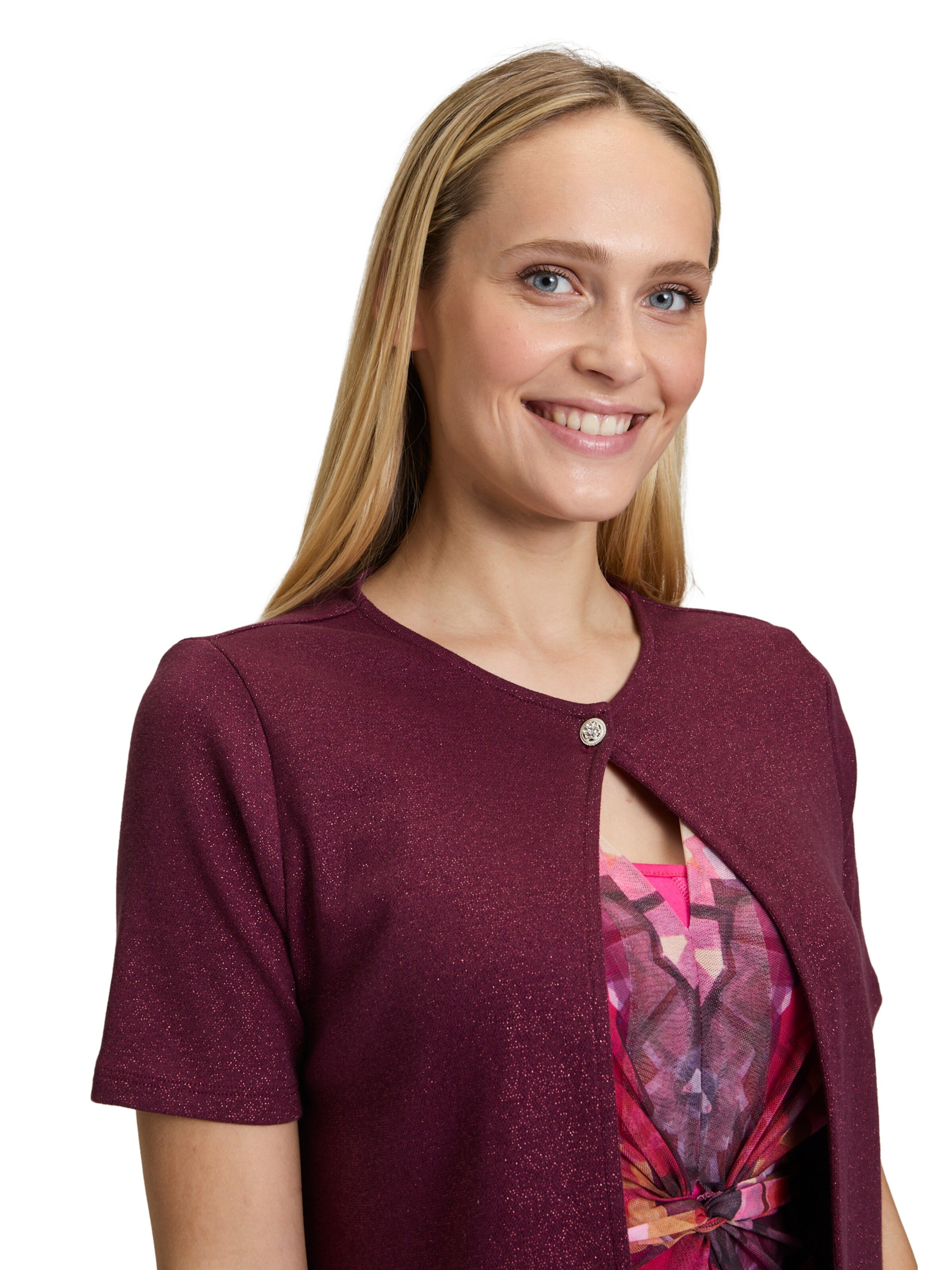 Cartoon Knit Cardigan in Purple