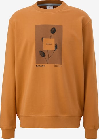 Sweat-shirt s.Oliver en orange : devant