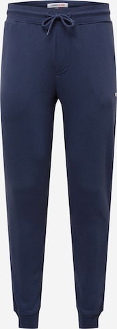 Tommy Jeans Tapered Broek in Blauw: voorkant