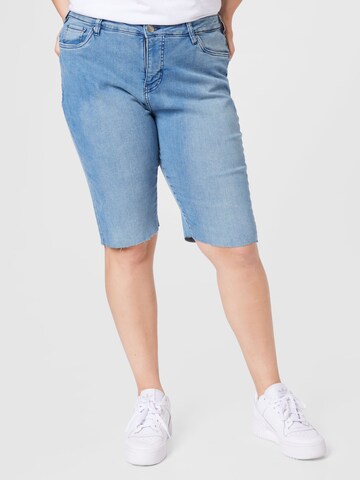 Zizzi Skinny Jeans 'CATHERINE' in Blauw: voorkant