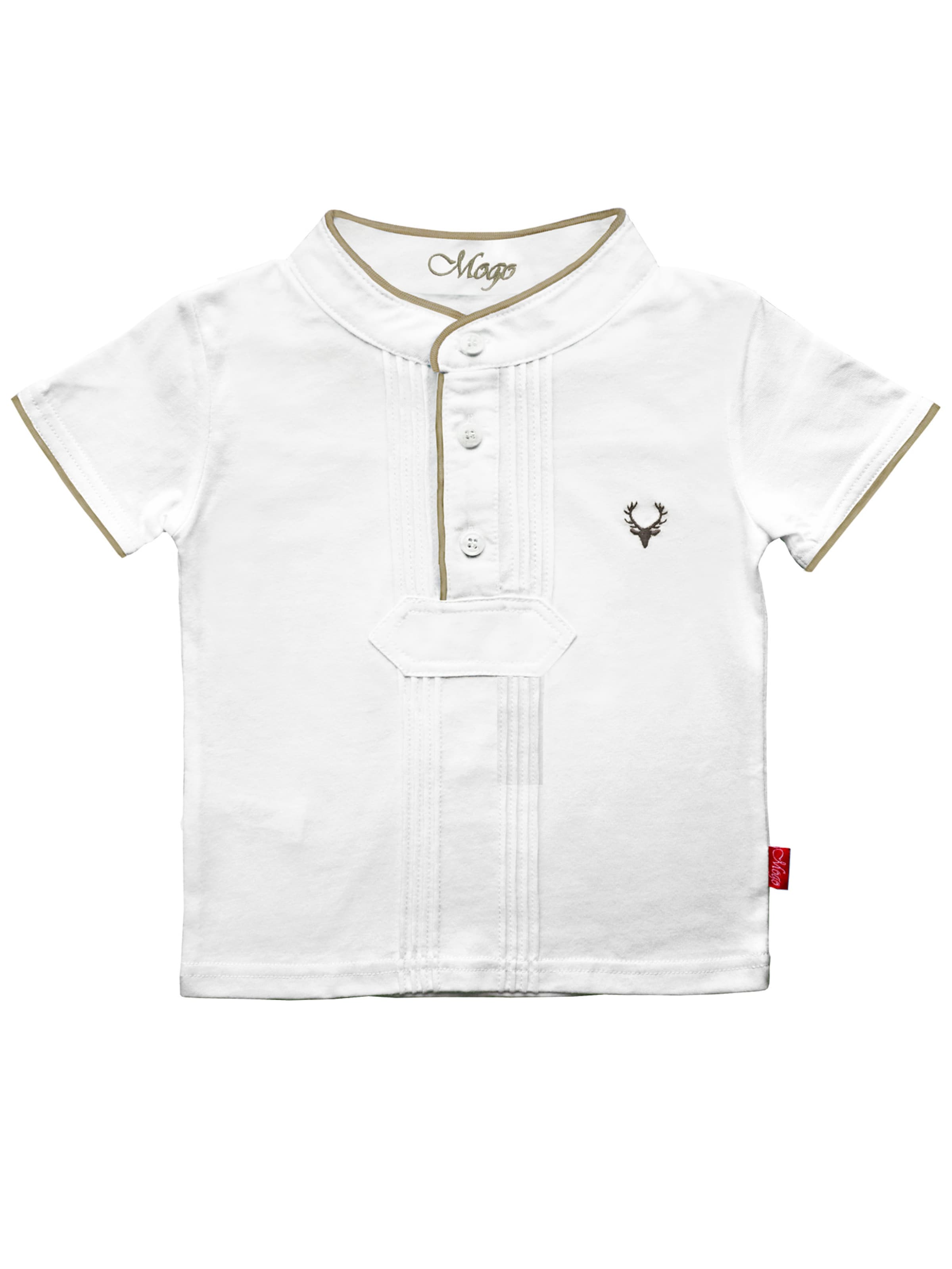 Mogo Shirt 'Pfoadl' in Weiß: Vorderseite