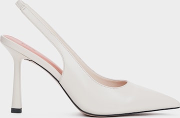 Estro Pumps '14-321' i vit: framsida