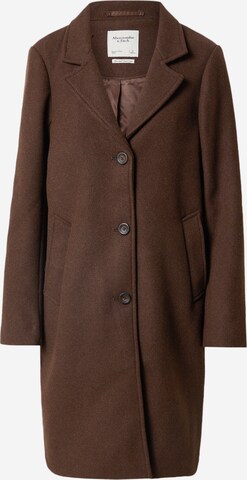 Manteau mi-saison Abercrombie & Fitch en marron : devant