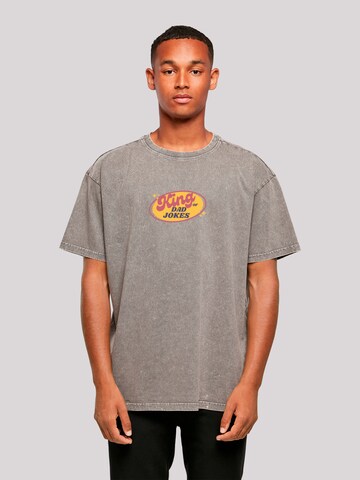 T-Shirt 'King of Dad Jokes Witziges Vatertagsmotiv' F4NT4STIC en gris : devant