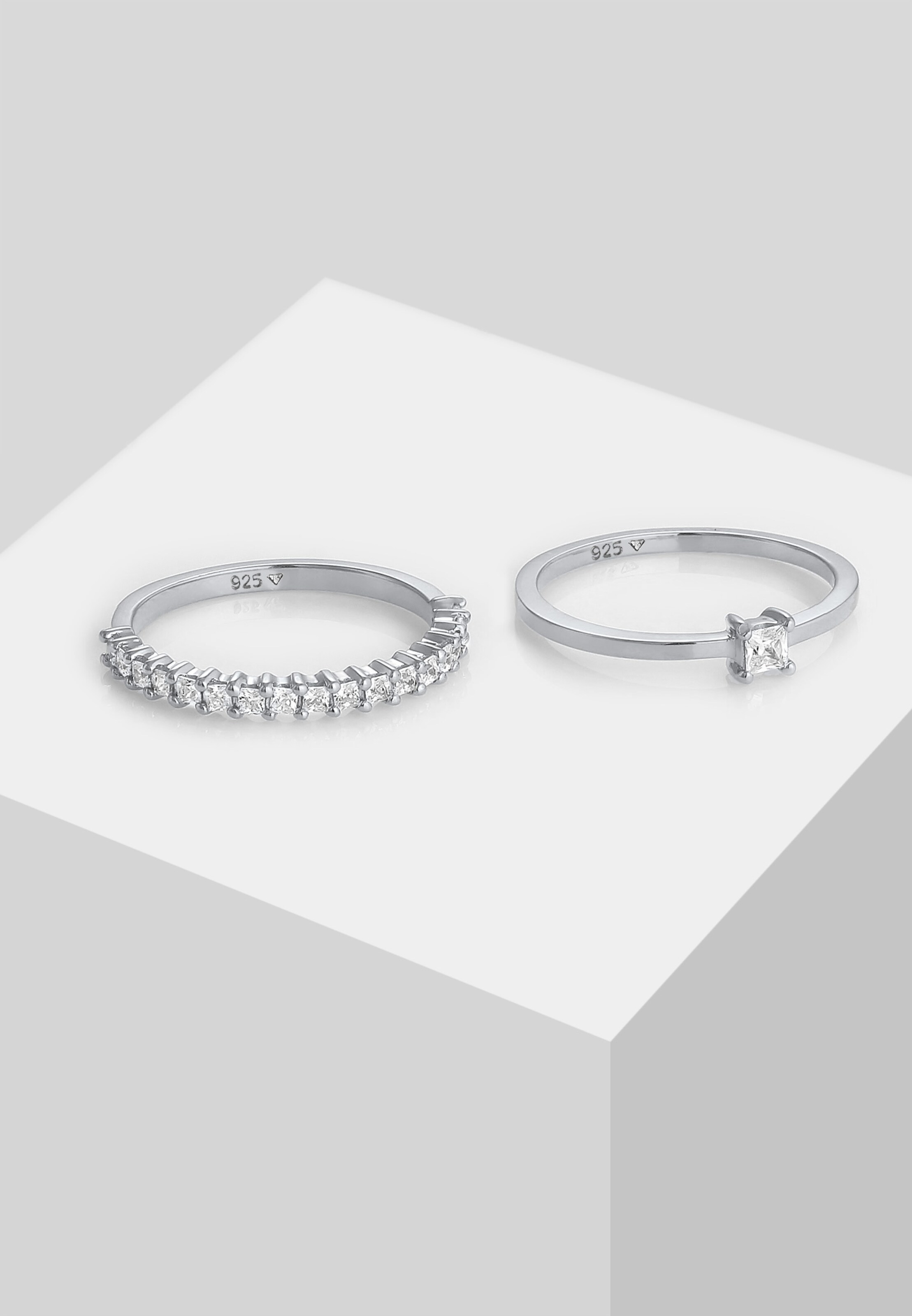 ELLI Ring 'Kristall Ring' in Silver