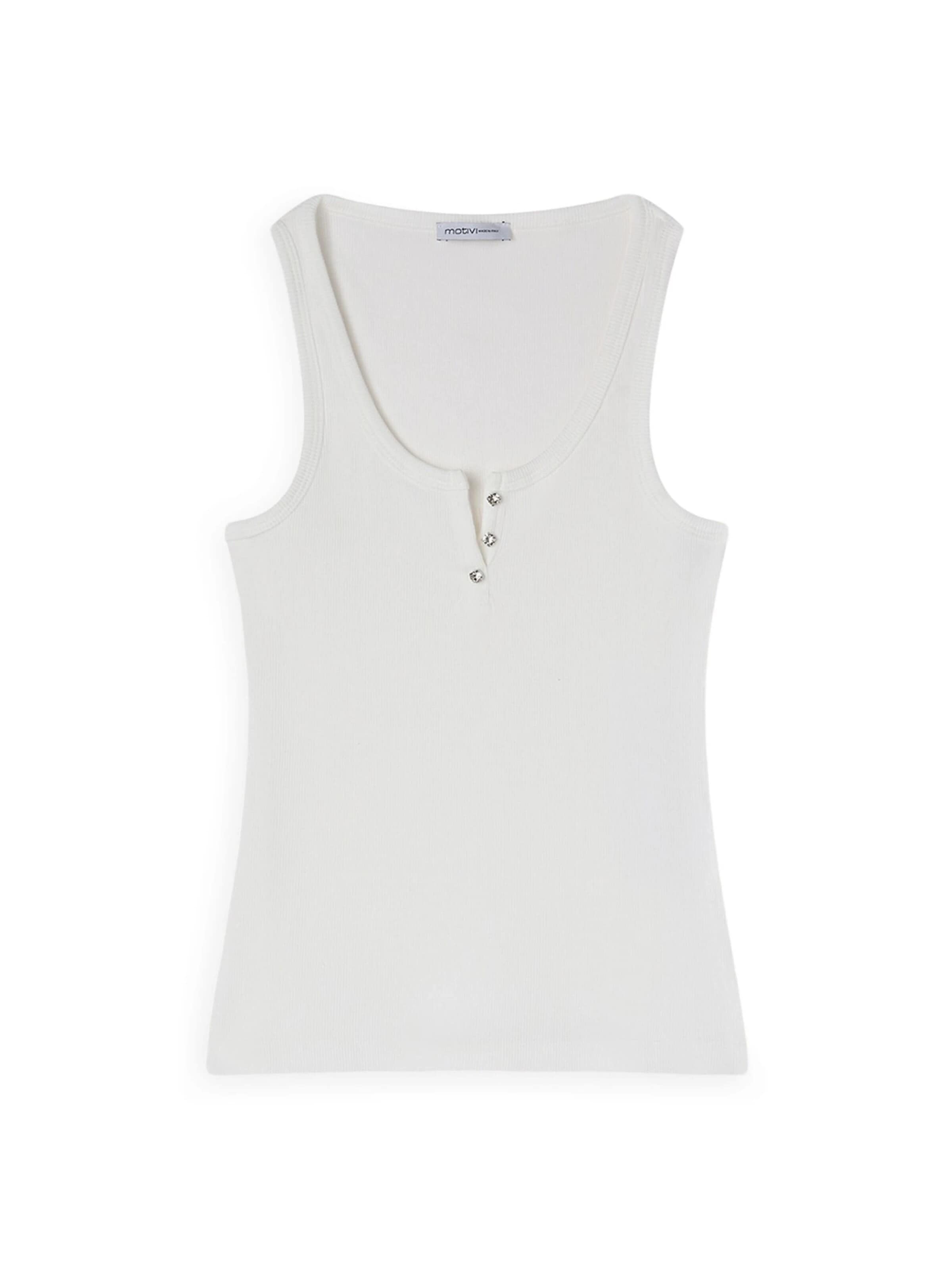 MOTIVI Haut en XXS-XS en blanc, Vue avec produit