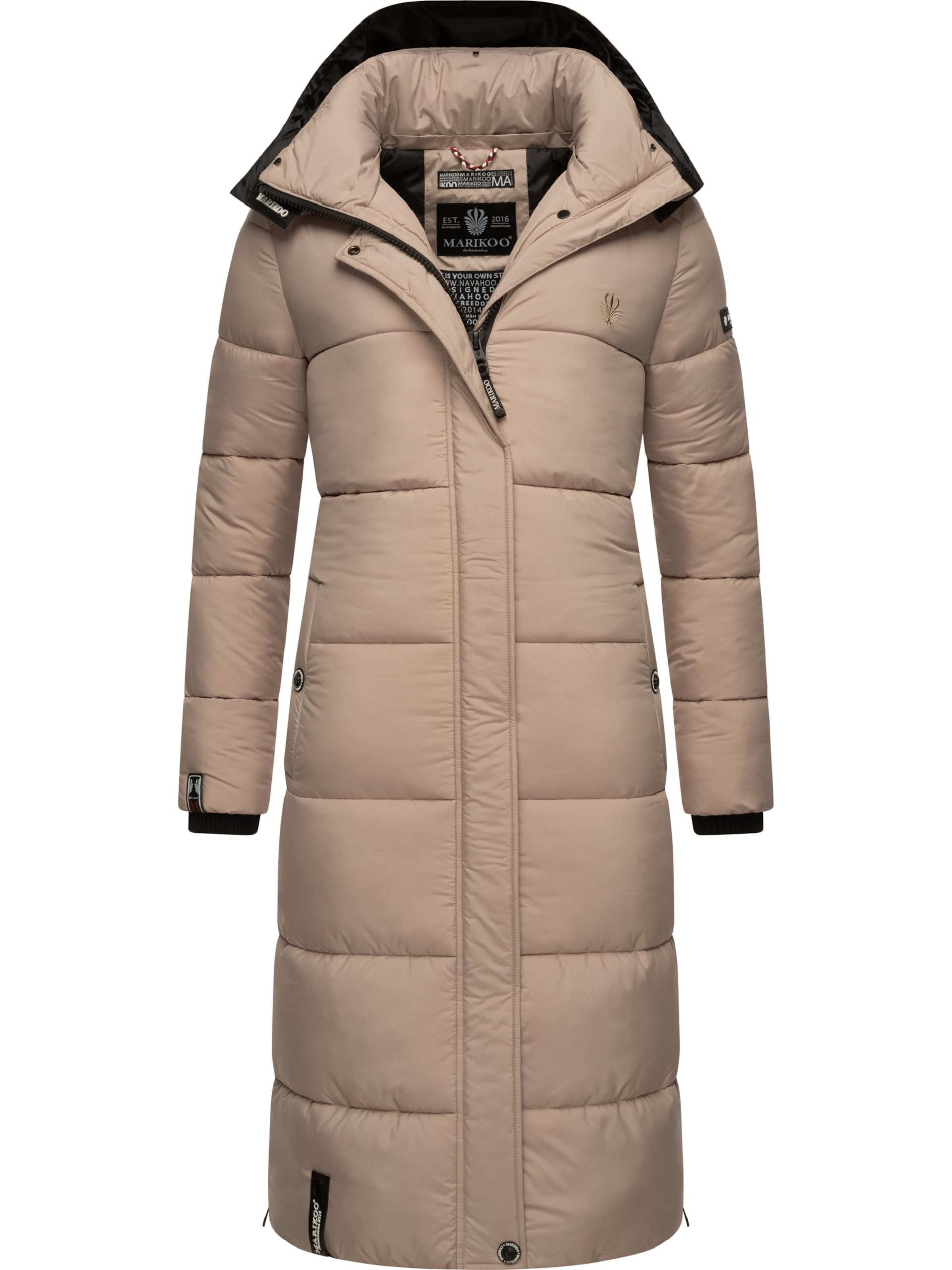 MARIKOO Winter coat in Grey: front