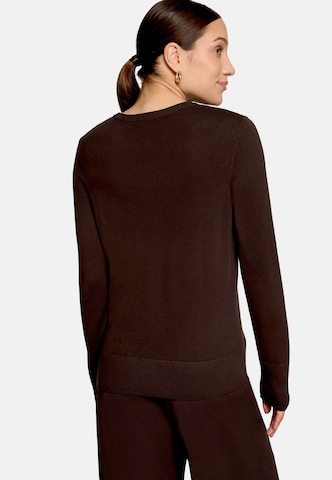 zero Feinstrickpullover mit Stehkragen in Braun