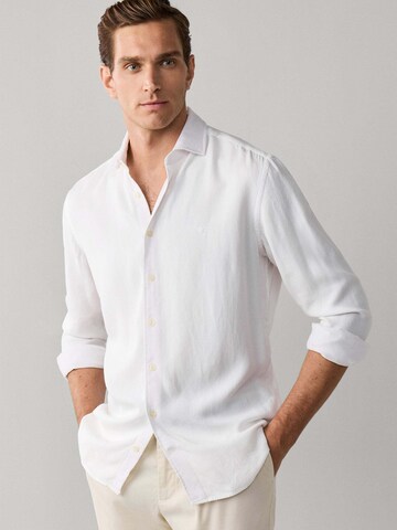Coupe slim Chemise Hackett London en blanc