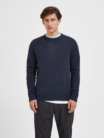 SELECTED HOMME Sweater 'Rai' in Blue: front