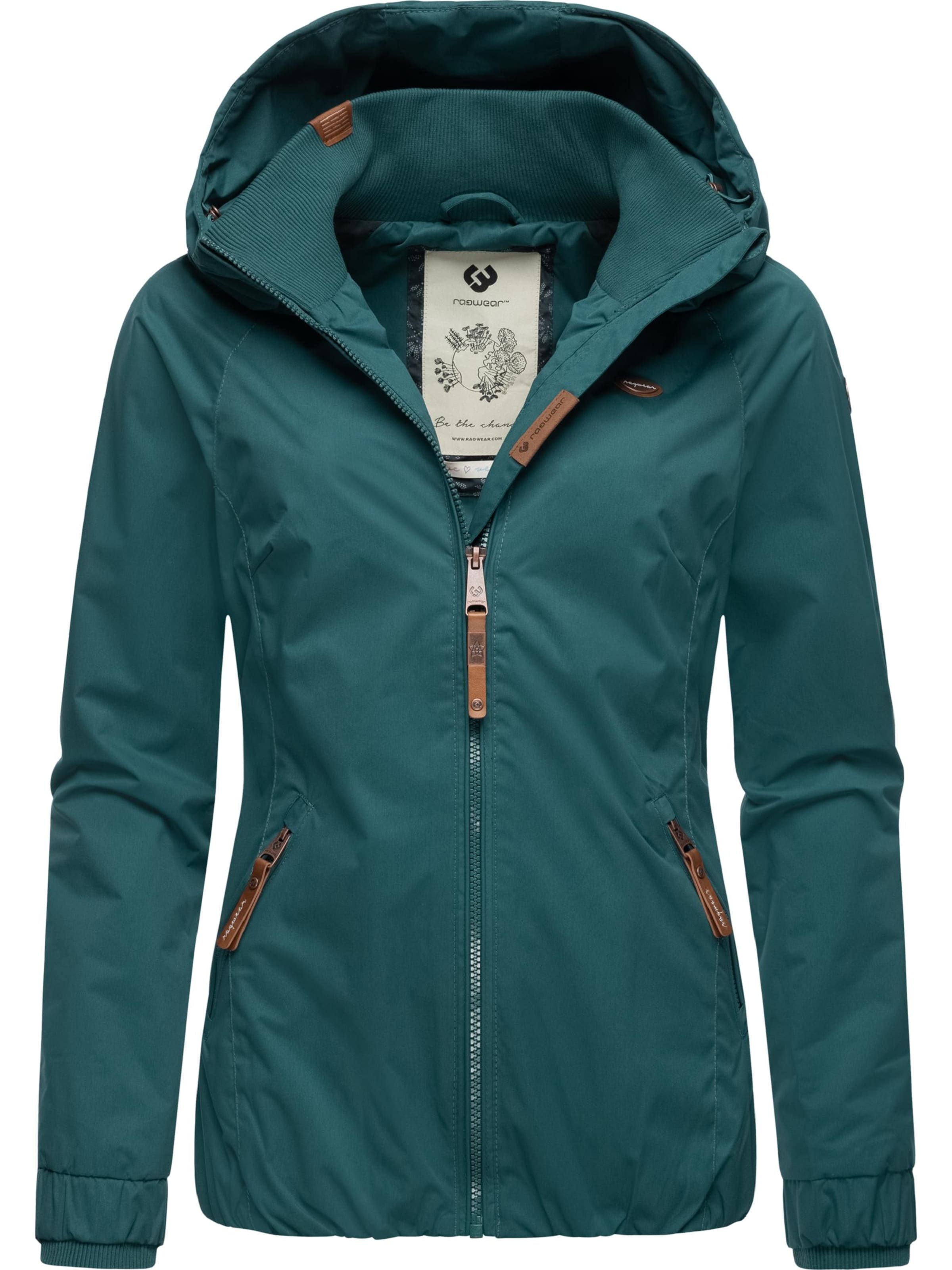 Ragwear Weatherproof jacket 'Dizzie' in Green: front