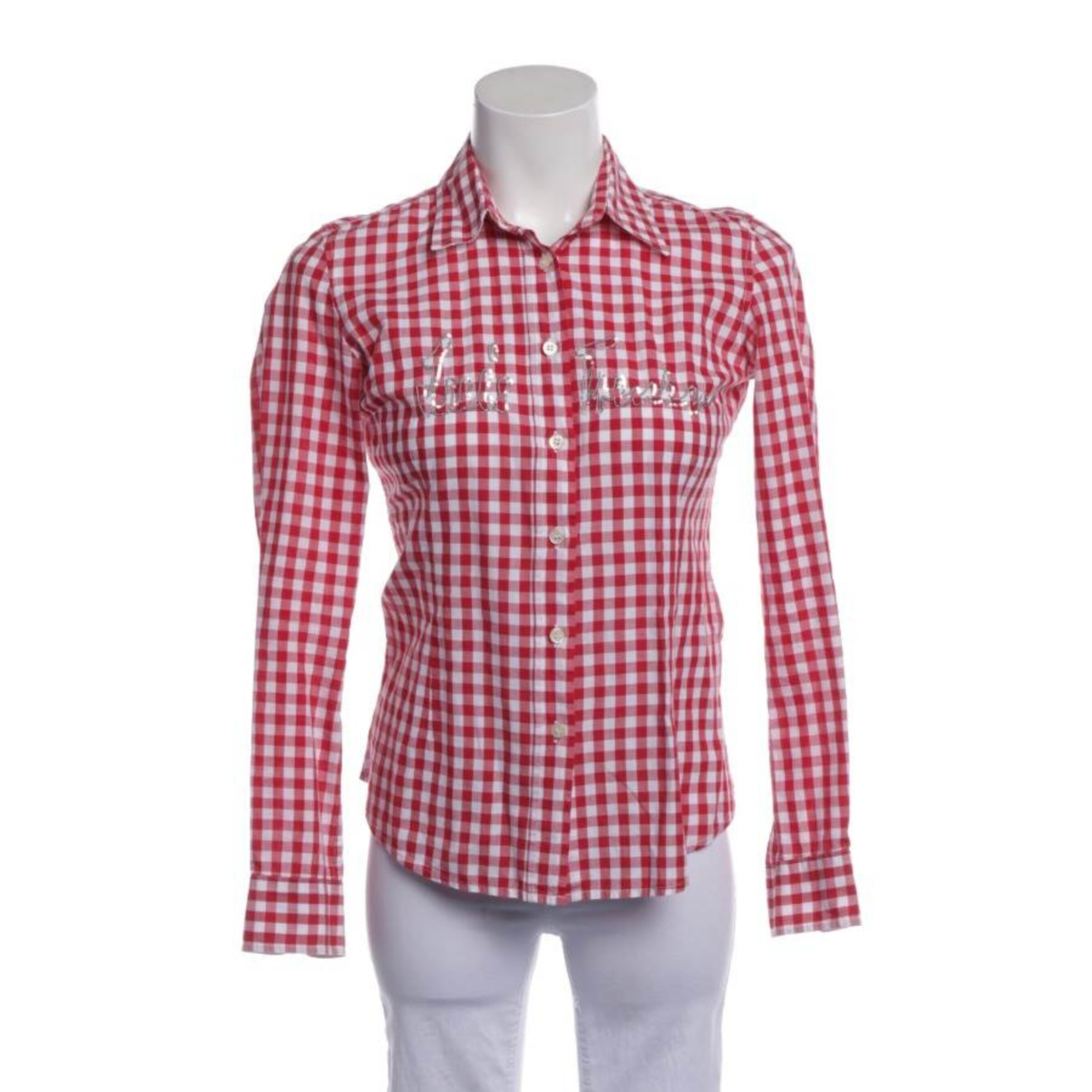 Luis Trenker Bluse / Tunika XS in Rot: Vorderseite