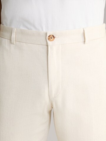 JOOP! Slim fit Pleated Pants 'Hank' in Beige