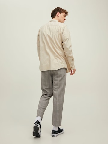 JACK & JONES Loose fit Pleat-Front Pants 'Bill' in Beige