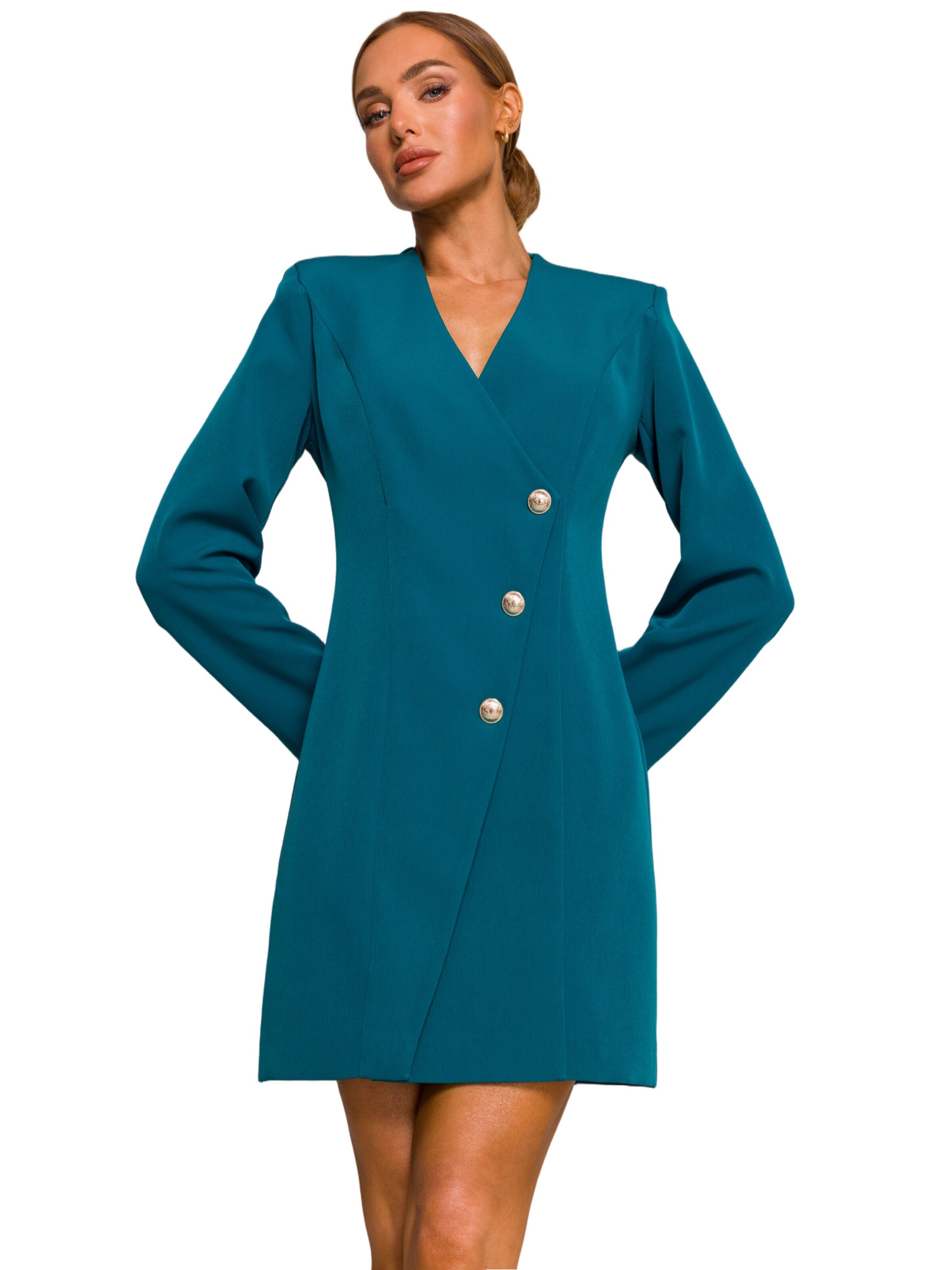 Rochie 'Sukienka żakietowa ze złotymi guzikami' de la made of emotion pe verde