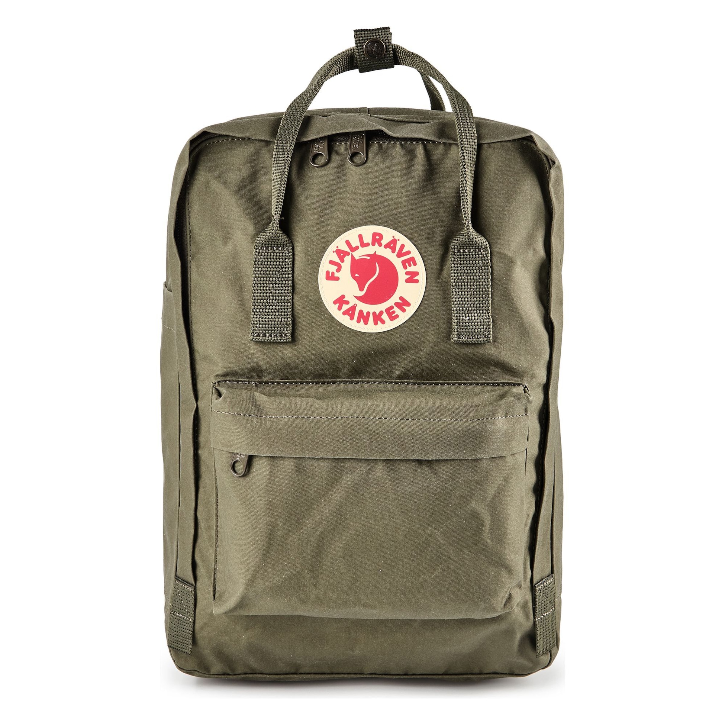 Fjällräven Sac à dos 'Kanken 15 ' en One Size en vert / rouge sang / blanc, Vue avec produit