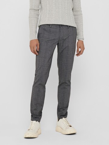 Only & Sons - Slimfit Pantalón chino 'Mark' en gris: frente