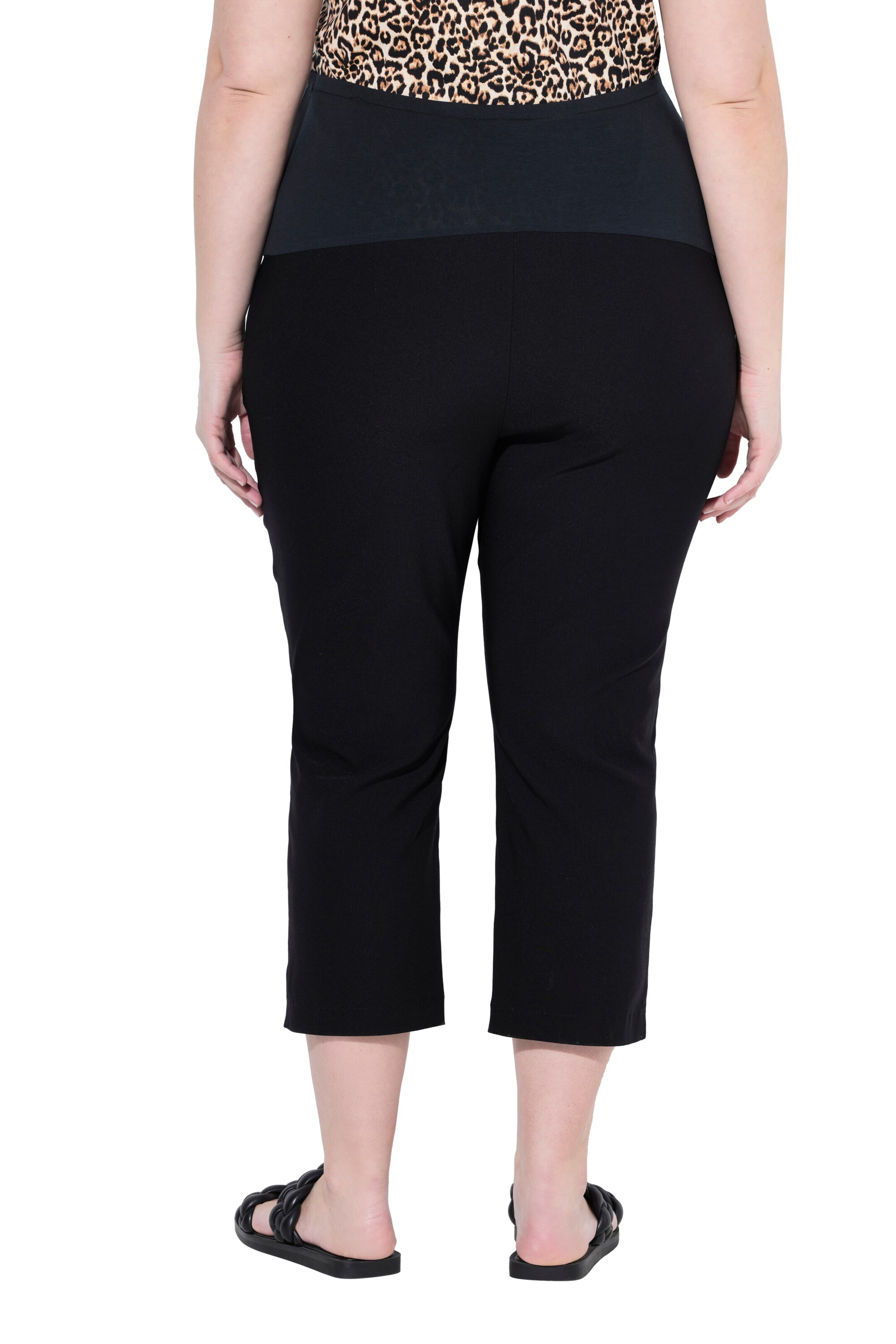 Ulla Popken Regular Broek in Zwart