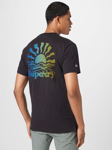 Superdry T-Shirt 'Cali' in Schwarz