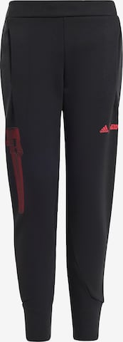 ADIDAS SPORTSWEAR Tapered Workout Pants 'Star Wars Z.N.E.' in Black: front