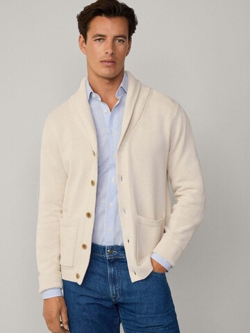 Hackett London Strickjacke in Beige: Vorderseite