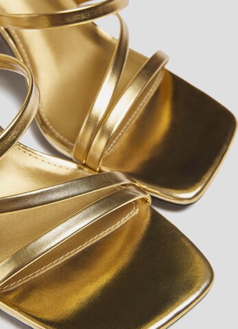 Pull&Bear Strap Sandals in Gold