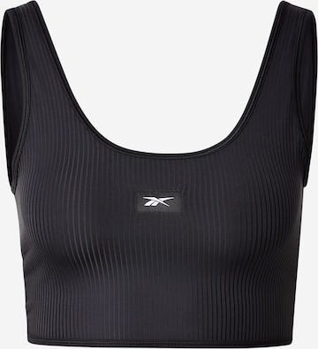 Reebok Bustier Sport-BH in Schwarz: Vorderseite