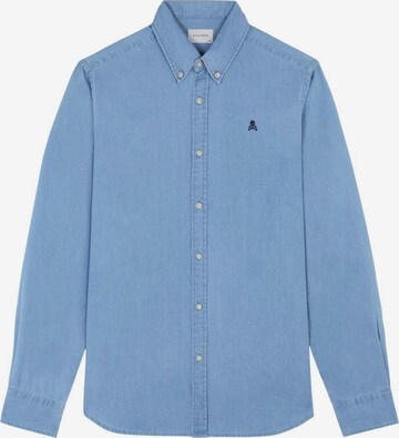 Scalpers Regular fit Button Up Shirt 'Alpha Bd' in Blue: front