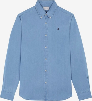 Scalpers Regular fit Button Up Shirt 'Alpha Bd' in Blue: front