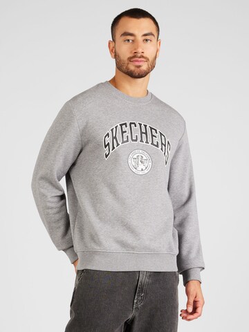 Sweat de sport SKECHERS en gris : devant