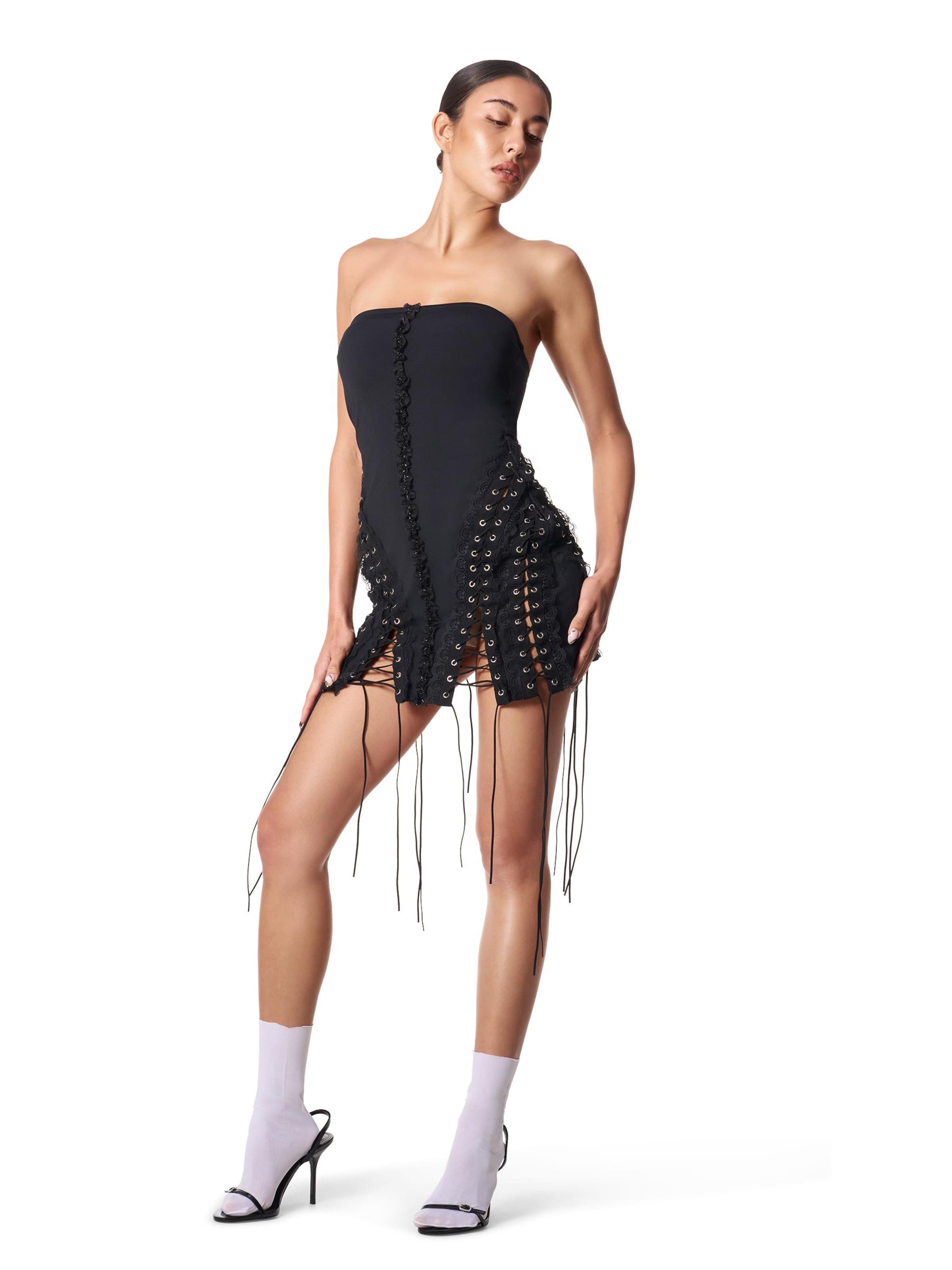GOD SAVE QUEENS Abendkleid 'Sorry I'm Late Dress'‌ in Schwarz