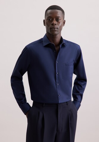 Coupe regular Chemise business SEIDENSTICKER en bleu : devant