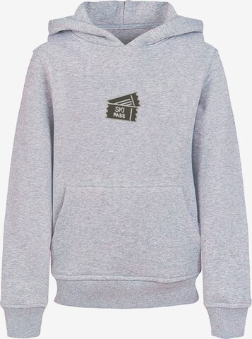 F4NT4STIC Sweatshirt 'Ski Pass' in Grey: front