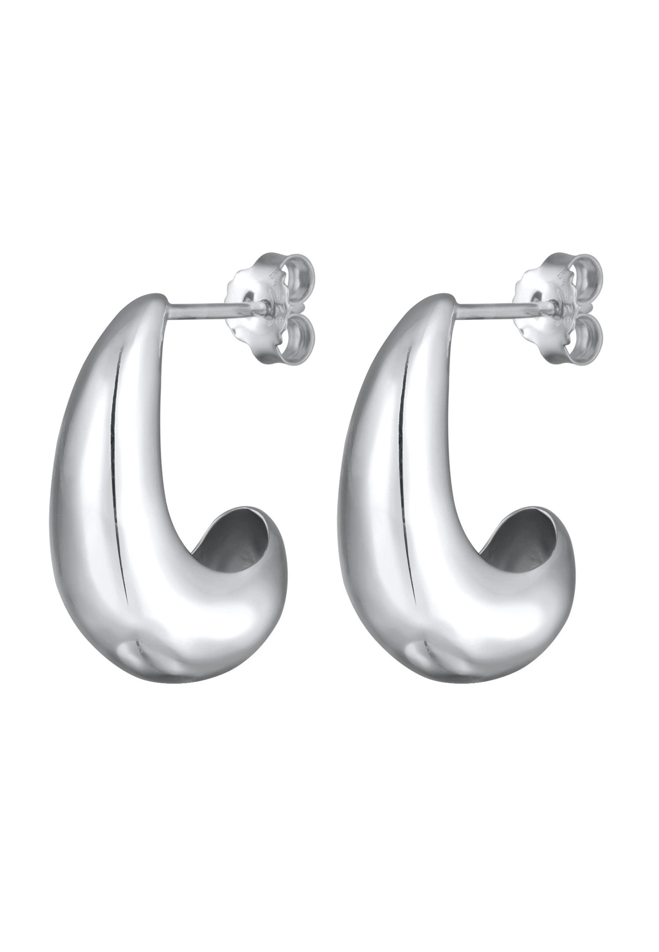 ELLI Uhani | srebrna barva: sprednja stran