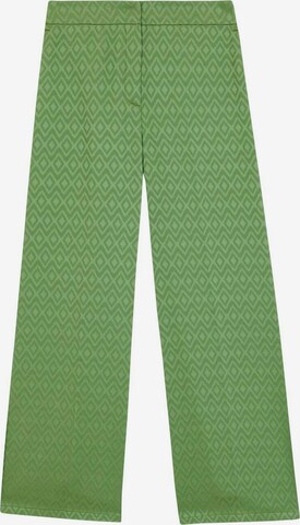 Scalpers Wide leg Pleated Pants 'Jac' in Green: front