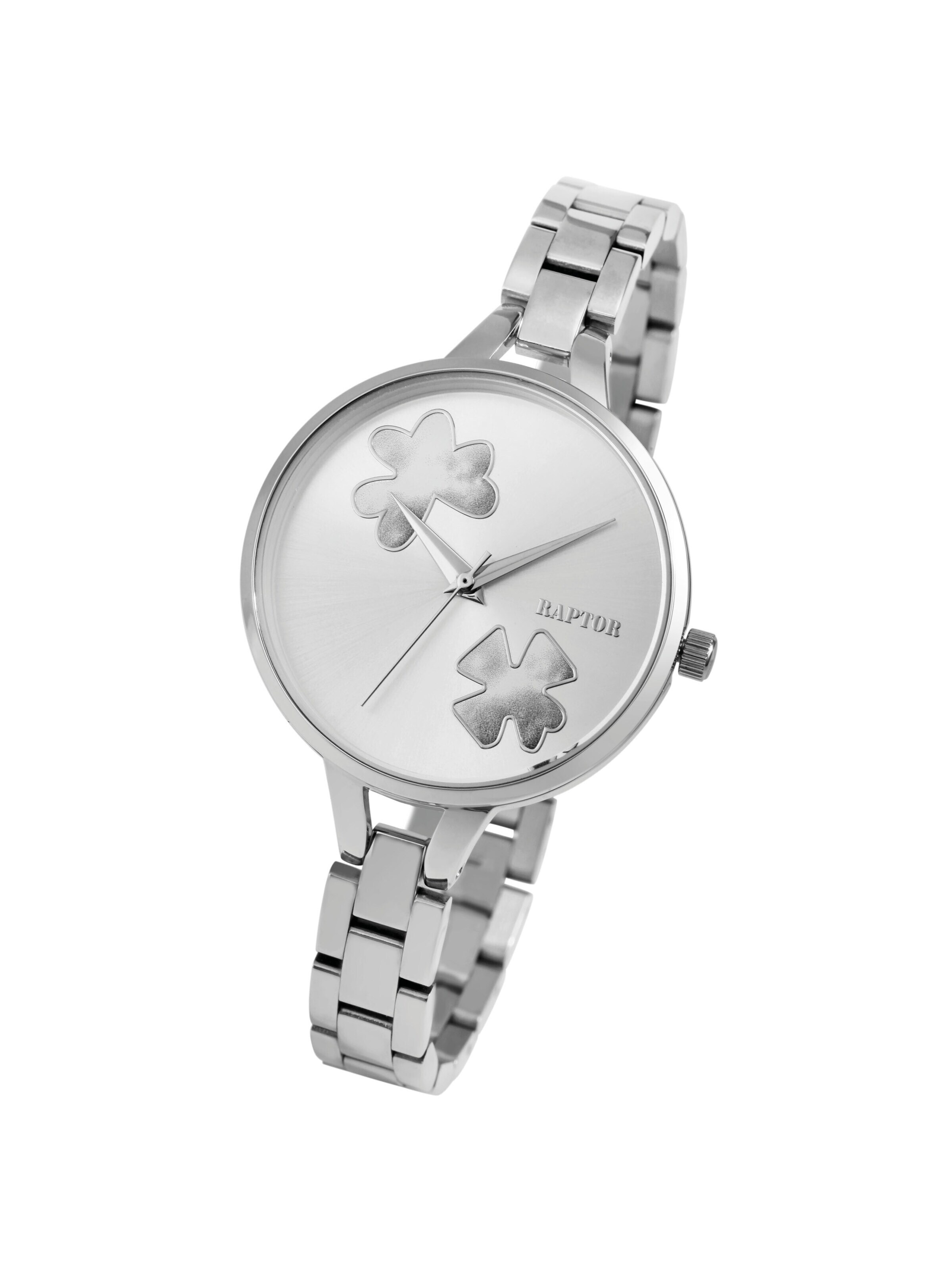Raptor Analog Watch 'Fiona, 3 ATM' in Silver: front